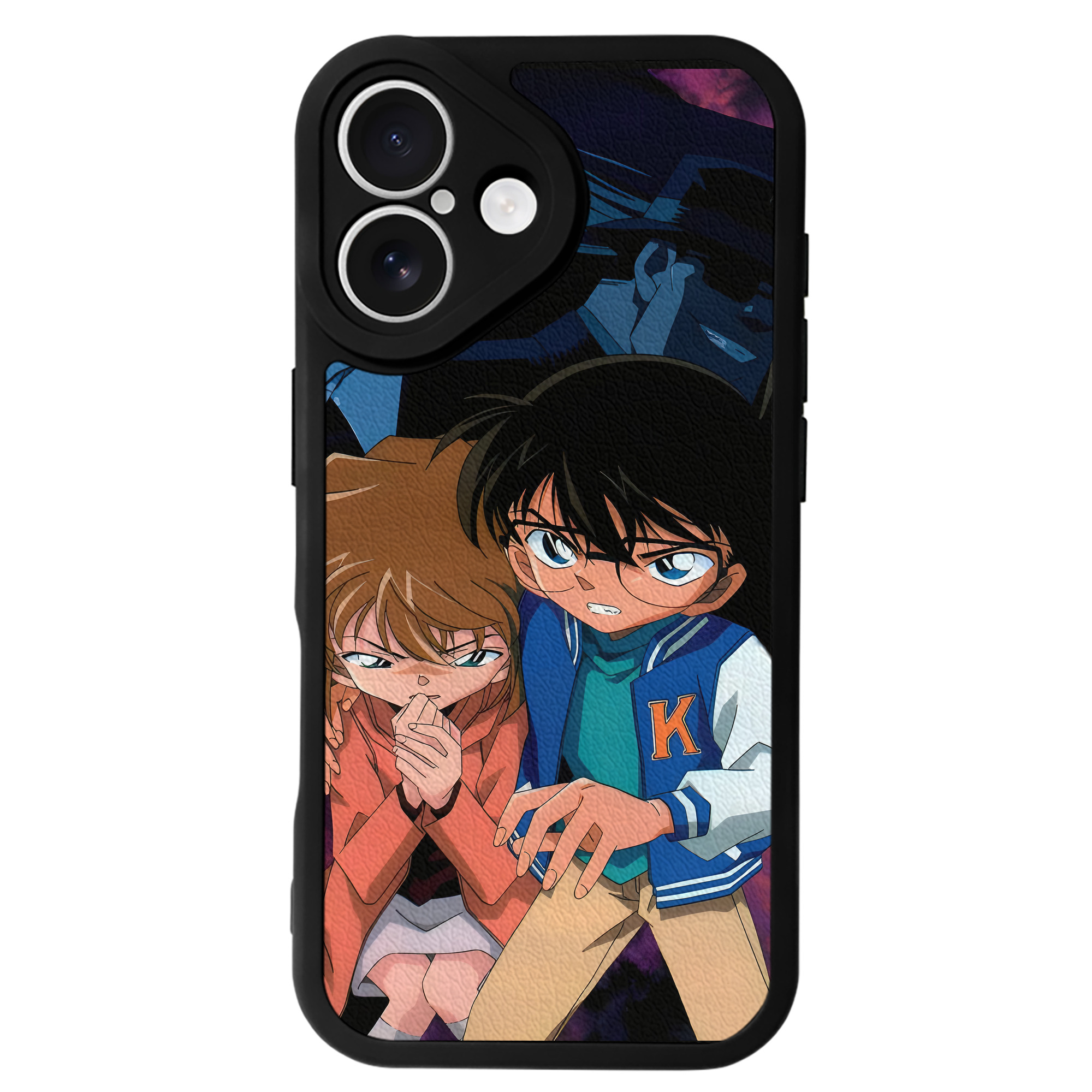 （画像用） 名探偵コナン Detective Conan 【iPhone 16シリーズ対応】シリコンスマホケース（レザー調） 材質：シリコン
